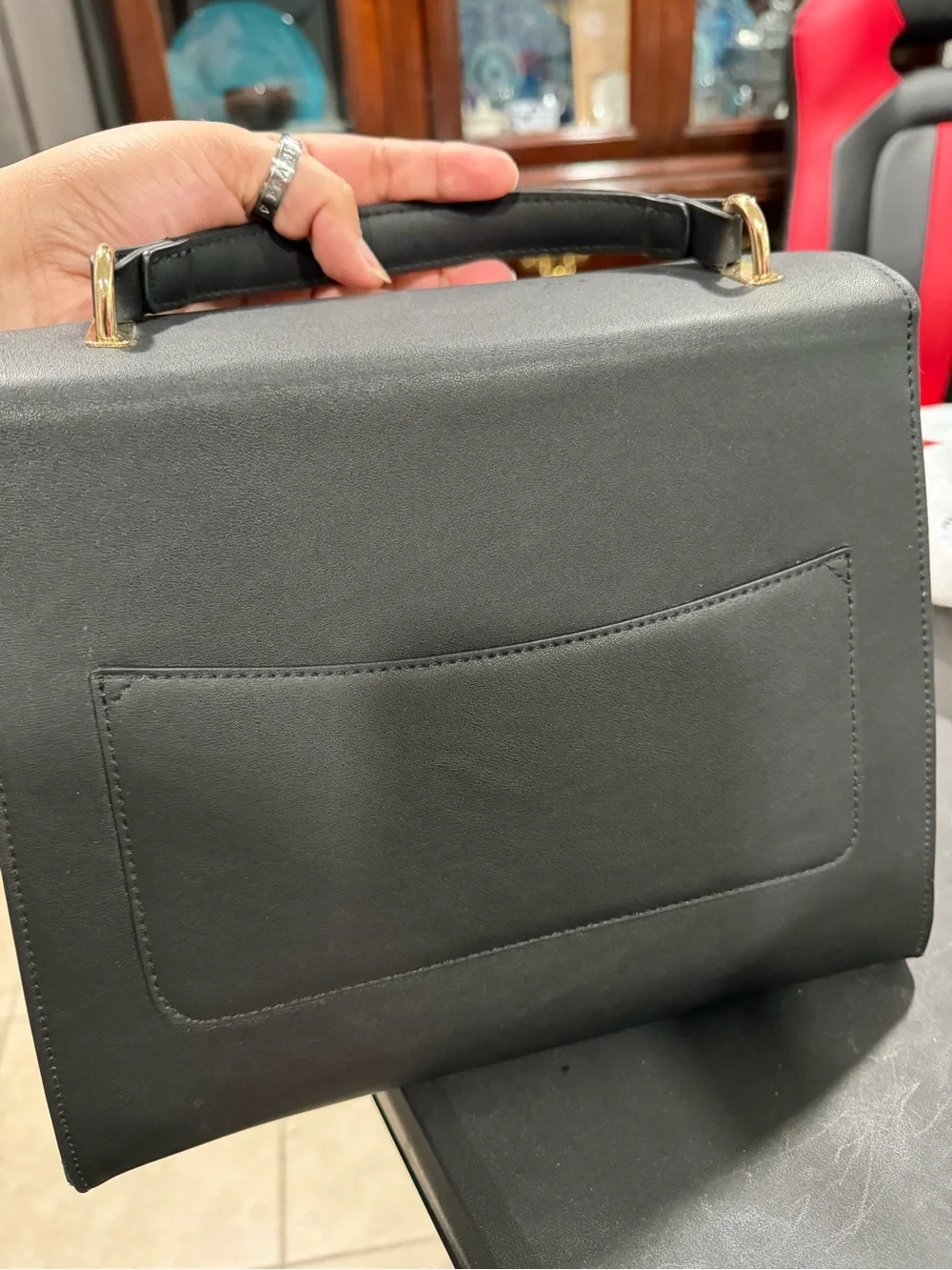 Black Top-Handle Women’s Bag/ Lunch Bag